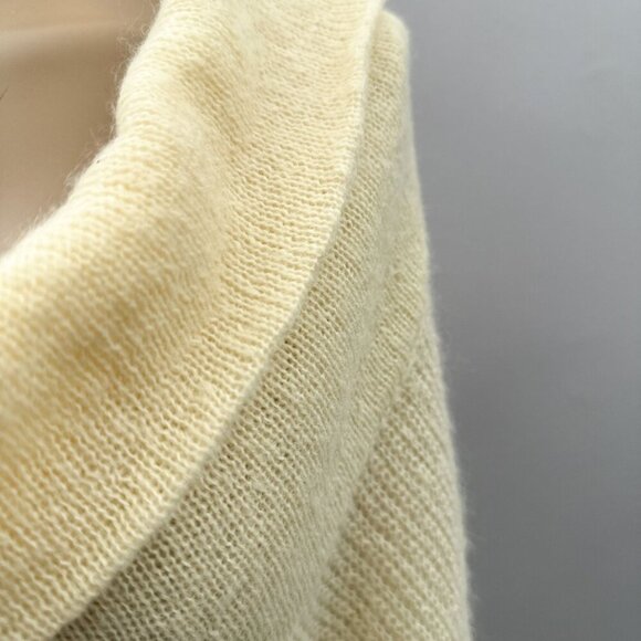 Splendid Colorblock Loose Fit‎ Knit Cowl Neck Tunic Sweater Cream Tan Women L - Picture 5 of 11